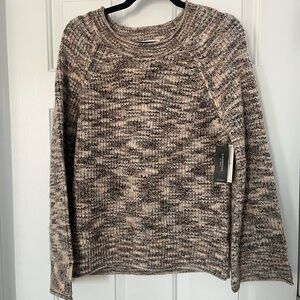 Women's Sweater in Cream and Brown
